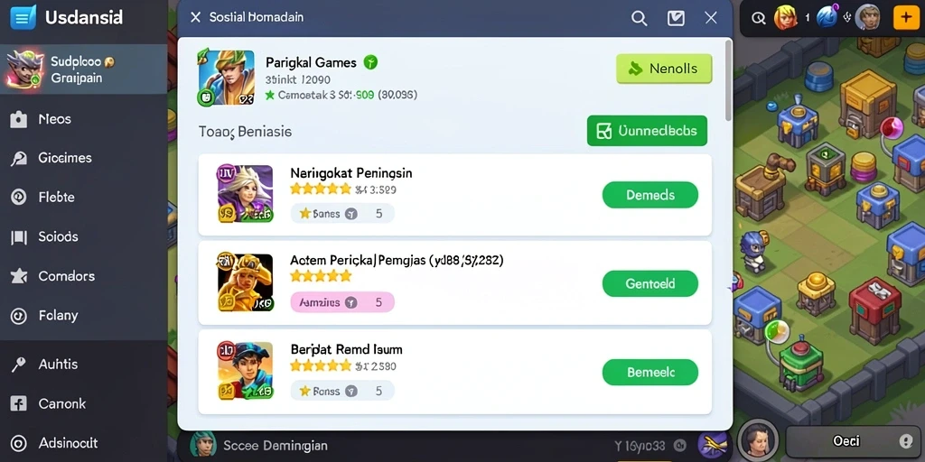 Fitur sosial untuk bermain dengan teman-teman.